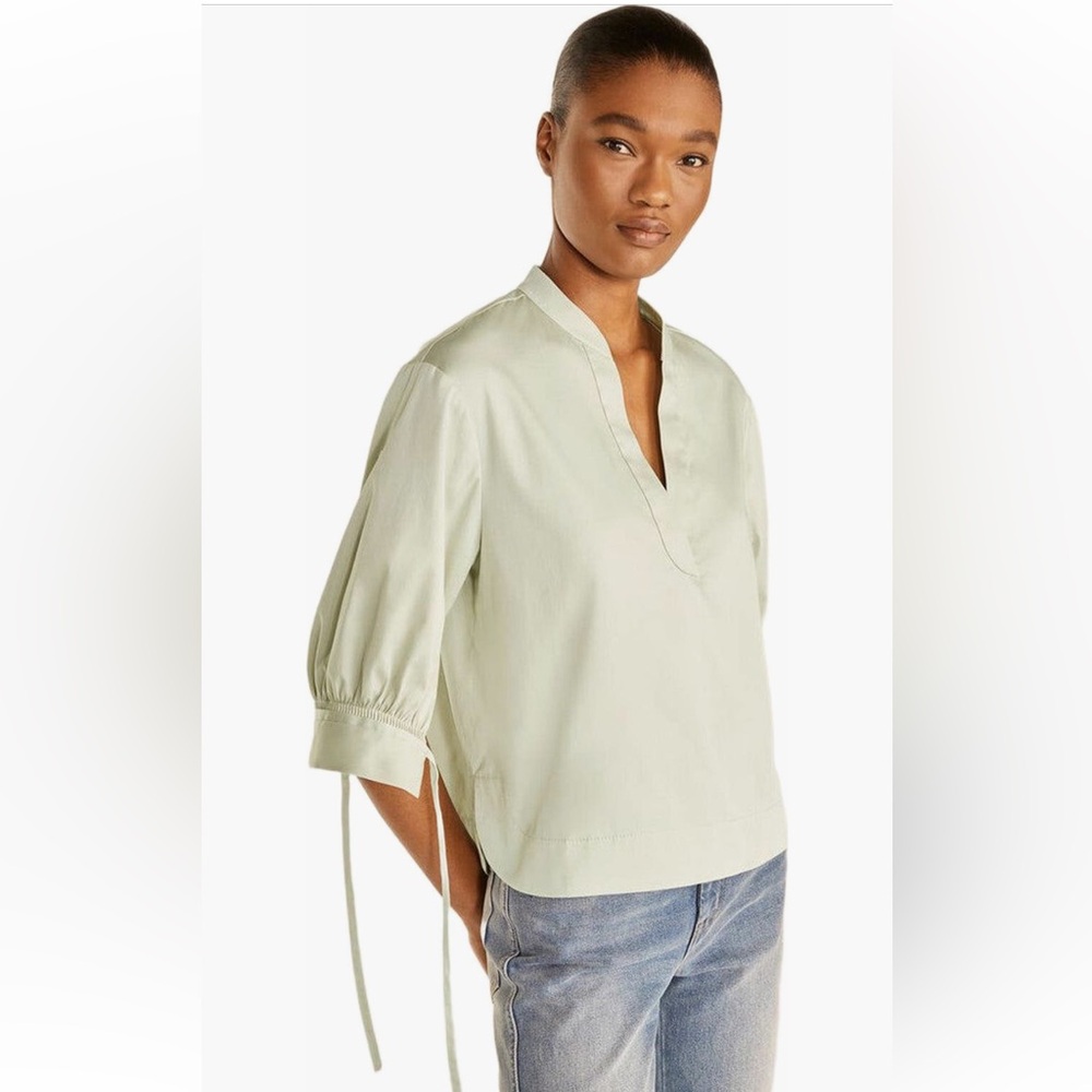Rebecca Taylor Short Sleeve Popover Blouse - Size S